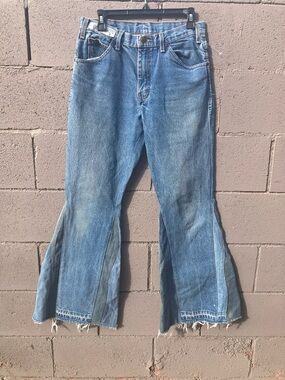 Dickies Two-Tone Blue Panel Flare Jeans